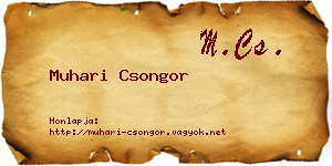 Muhari Csongor névjegykártya